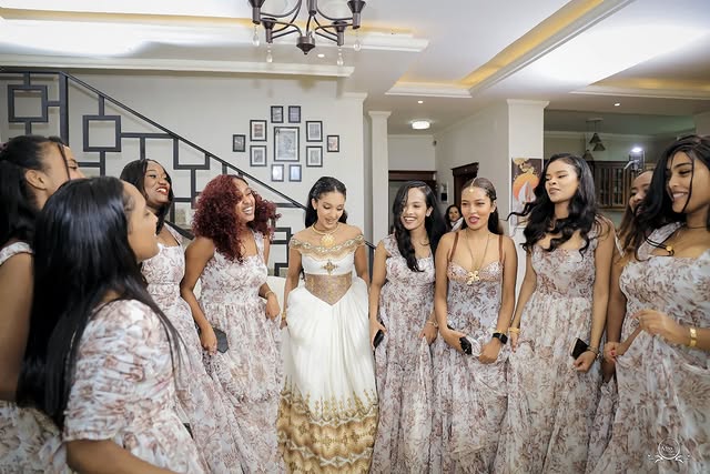 Traditional Ethiopian wedding attire, photographed by afrostudio13