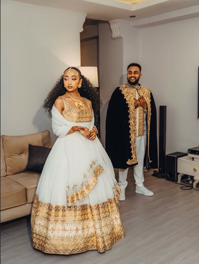 Habesha wedding attire by WEG DESIGN